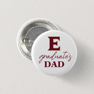 Elon University E   Graduate's Dad 1 Inch Round Button