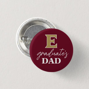 Elon University E   Graduate's Dad 1 Inch Round Button