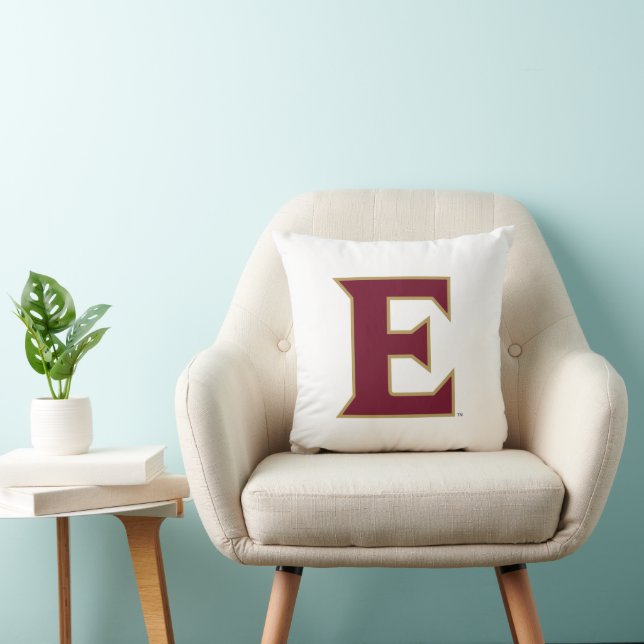 Elon University E Throw Pillow (Chair)