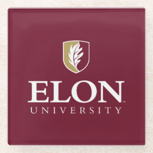 Elon University Glass Coaster