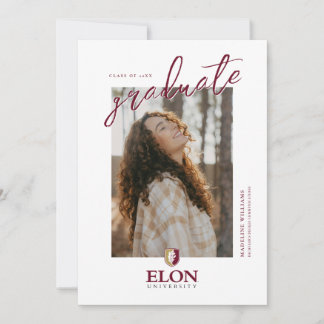 Elon University Graduation Announcement