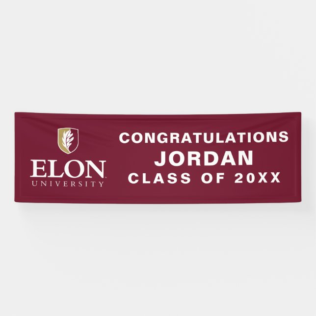 Elon University Graduation Banner (Horizontal)