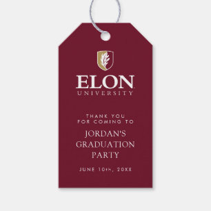 Elon University Graduation Gift Tags