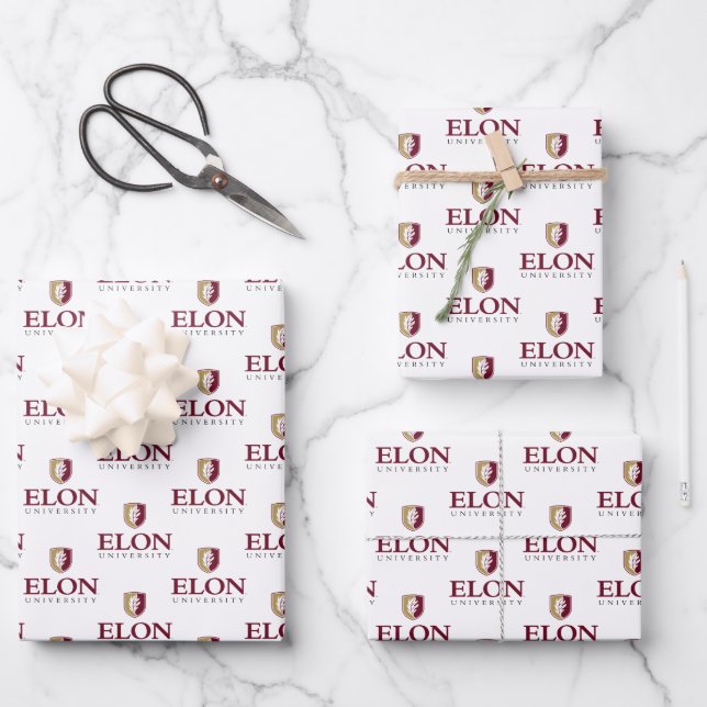 Elon University Graduation Wrapping Paper Sheet (Front)