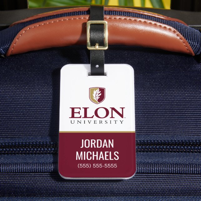Elon University Luggage Tag (Front Insitu 2)