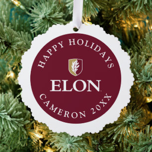 Elon University Ornament Card