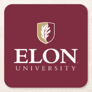Elon University Square Paper Coaster