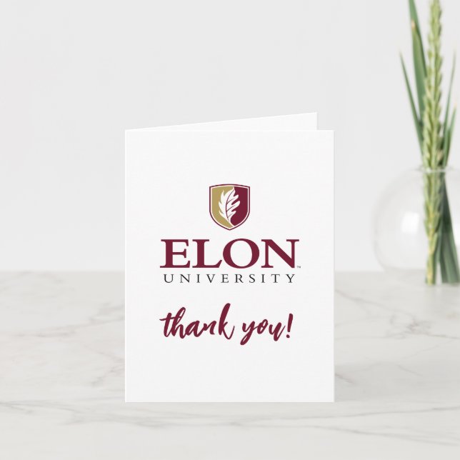 Elon University | Thank You Card (Front)