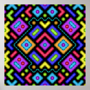 Elongated Abstract Poster