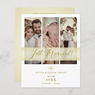 Eloped Budget 3 Photos Just Married Hand Lettered