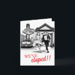 Eloped in Vegas Thank You Card<br><div class="desc">A fun way to let your friends and family know you got hitched! Space on the inside for a wedding photo and a message.</div>