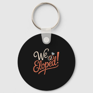 Eloped wife engagement fiancé couple husband wife keychain