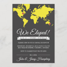 Elopement Announcement and Reception Invitation