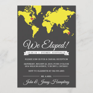Elopement Announcement and Reception Invitation