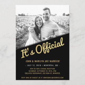 Elopement Announcement and Reception Invitation