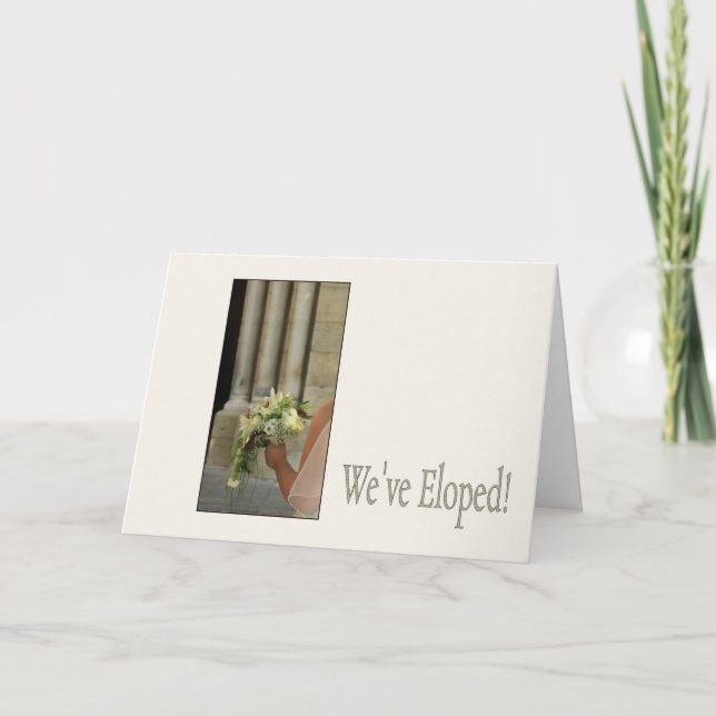 Elopement Announcement - Classic Bride (Front)