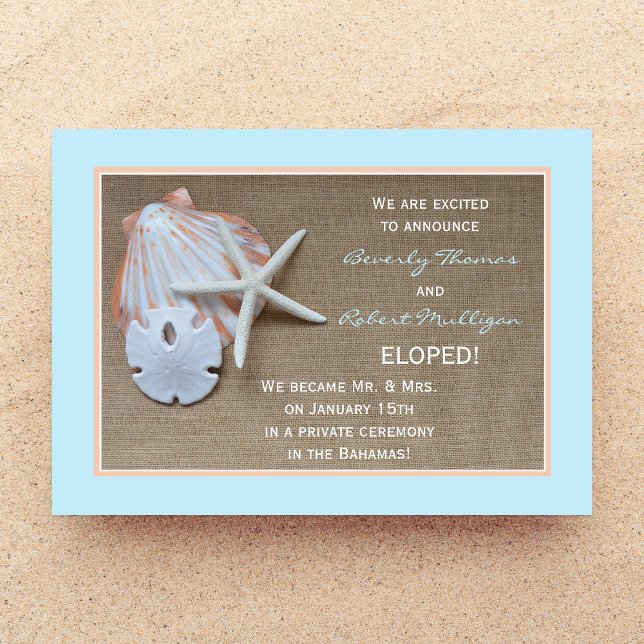 Elopement Announcements - Beach Theme (Creator Uploaded)