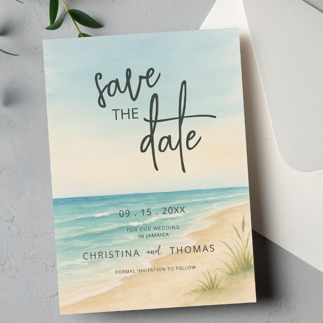 Elopement Beach Wedding Save the Date (Créateur téléchargé)