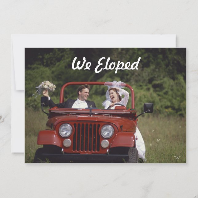 Elopement de mariée et de chambre / Faire-part de  (Devant)