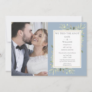 Elopement Dusty Blue Photo Mariage Faire-part