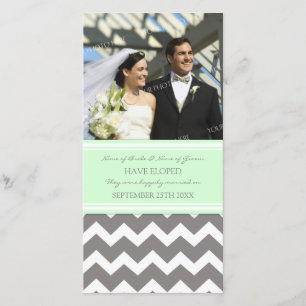 Elopement Faire-part Carte photo Grey Chevron