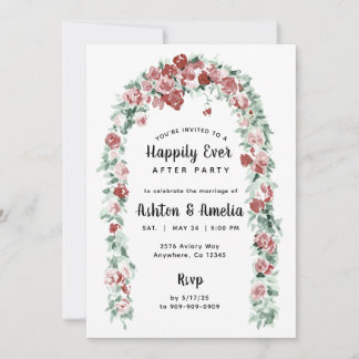 Elopement Invitation - Happily Ever After Party