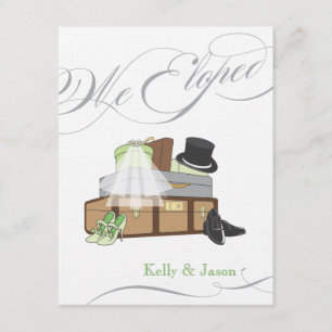 Elopement Wedding Announcement - Green
