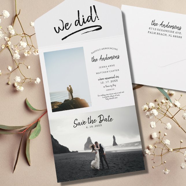 Elopement Wedding Announcement with Save the Date (Creator Uploaded)
