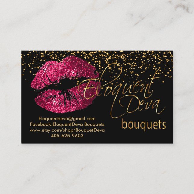 Eloquent Deva Bouquets - Custom Order Business Card (Front)