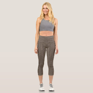 Eloquent Metro Taupe Black  Capri Leggings