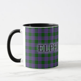 Elphinstone Tartan with the Last Name Mug