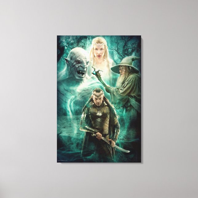 ELROND™, Azog, Galadriel, & Gandalf Graphic Canvas Print (Front)