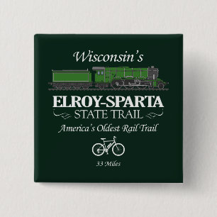 Elroy-Sparta State Trail (RT2) 2 Inch Square Button