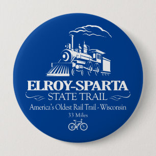 Elroy-Sparta State Trail (RT) 4 Inch Round Button