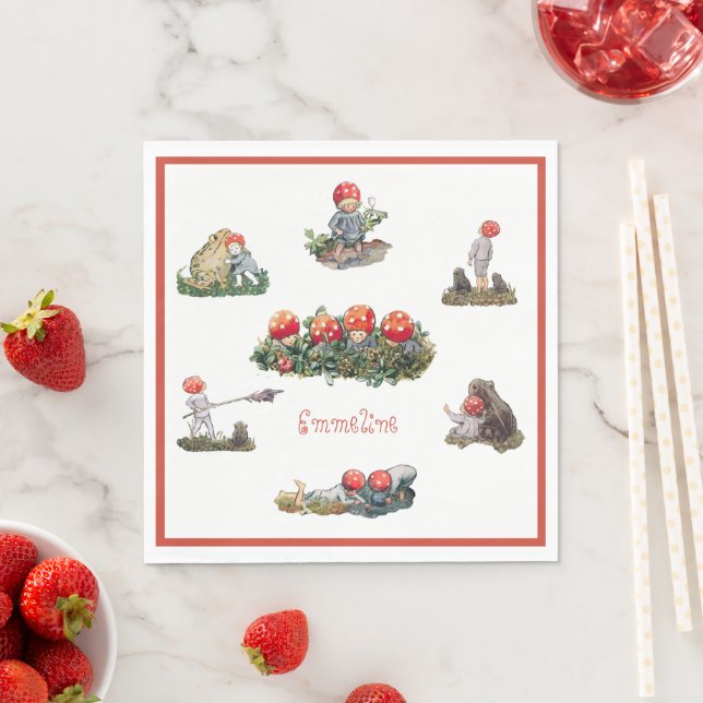 Elsa Beskow Children of the Forest Napkin (Insitu)