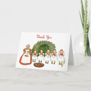 Elsa Beskow Strawberry Girls Thank You Card