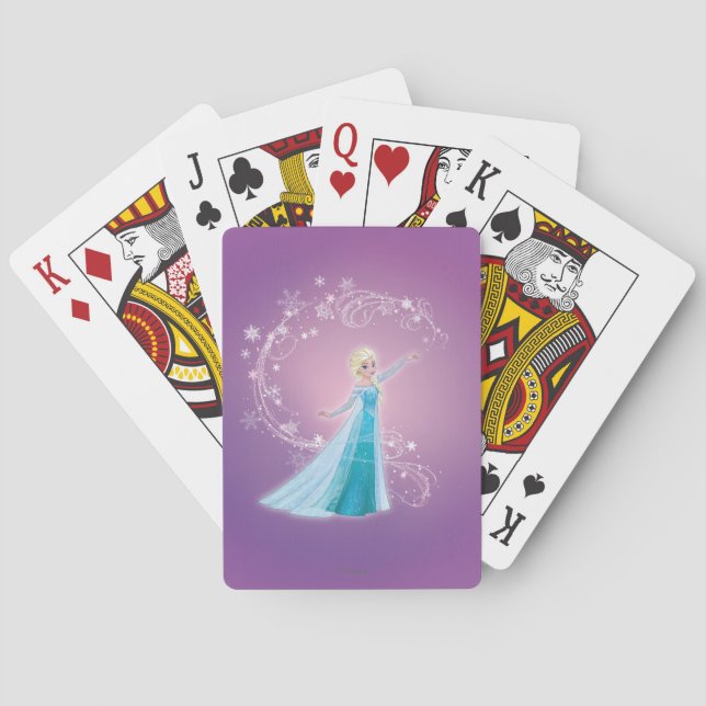 Elsa | Love Thaws, Love Glows Playing Cards (Back)