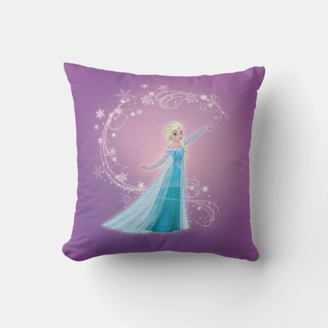 Elsa | Love Thaws, Love Glows Throw Pillow (Front)