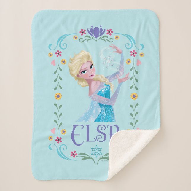 Elsa | My Powers are Strong Sherpa Blanket (Front)