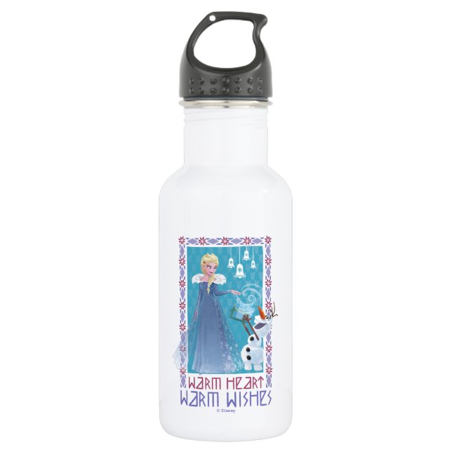 Elsa & Olaf | Warm Heart Warm Wishes 532 Ml Water Bottle (Front)