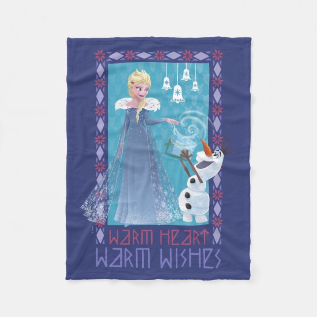 Elsa & Olaf | Warm Heart Warm Wishes Fleece Blanket (Front)