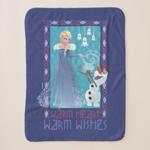 Elsa & Olaf   Warm Heart Warm Wishes Sherpa Blanket