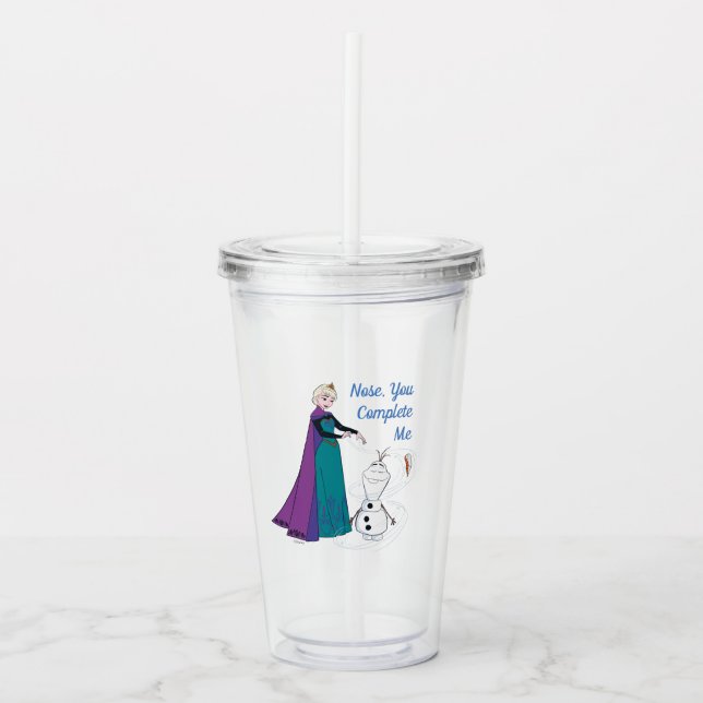 Elsa Permafrosting Olaf Acrylic Tumbler (Front)