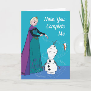 Elsa Permafrosting Olaf Card