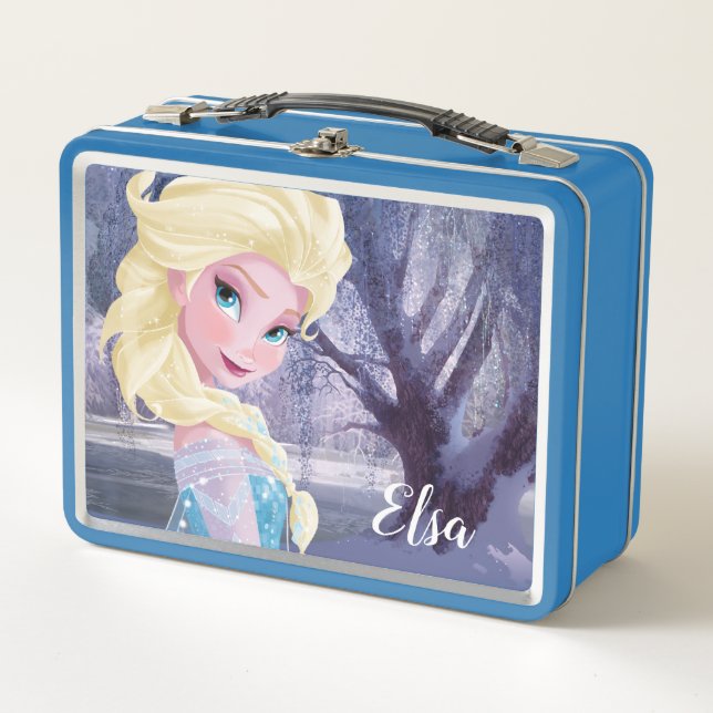Elsa | Side Profile Standing Metal Lunch Box (Front)