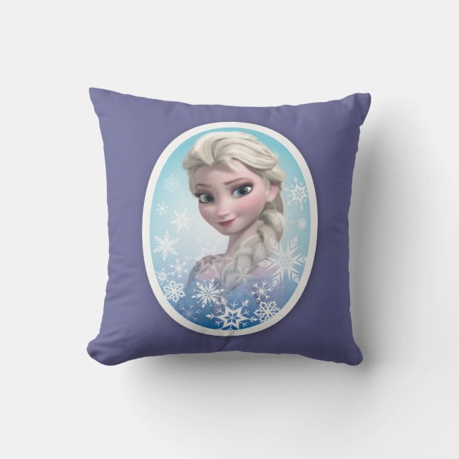 Elsa | Snowflake Frame Throw Pillow (Front)