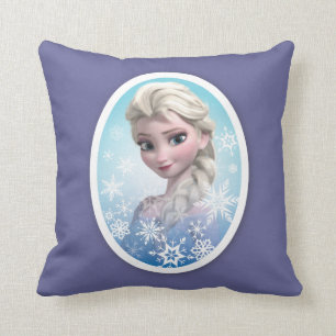 Elsa   Snowflake Frame Throw Pillow