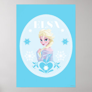 Elsa   Snowflakes Poster