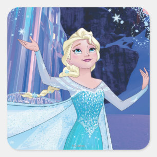 Elsa   Sparkling, Elegant Ice Square Sticker