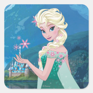 Elsa   Summer Wish Square Sticker